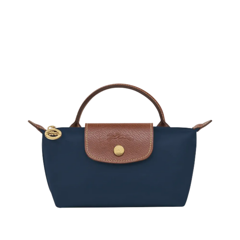 Longchamp Le Pliage Original Pouch with handle Navy - Recycled canvas