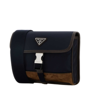 Two-Tone Nylon and Leather Phone Case
