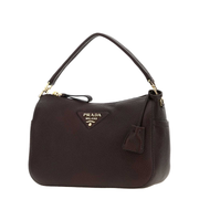 Small Leather Bag Small Calf Leather Handbag - Dark Brown