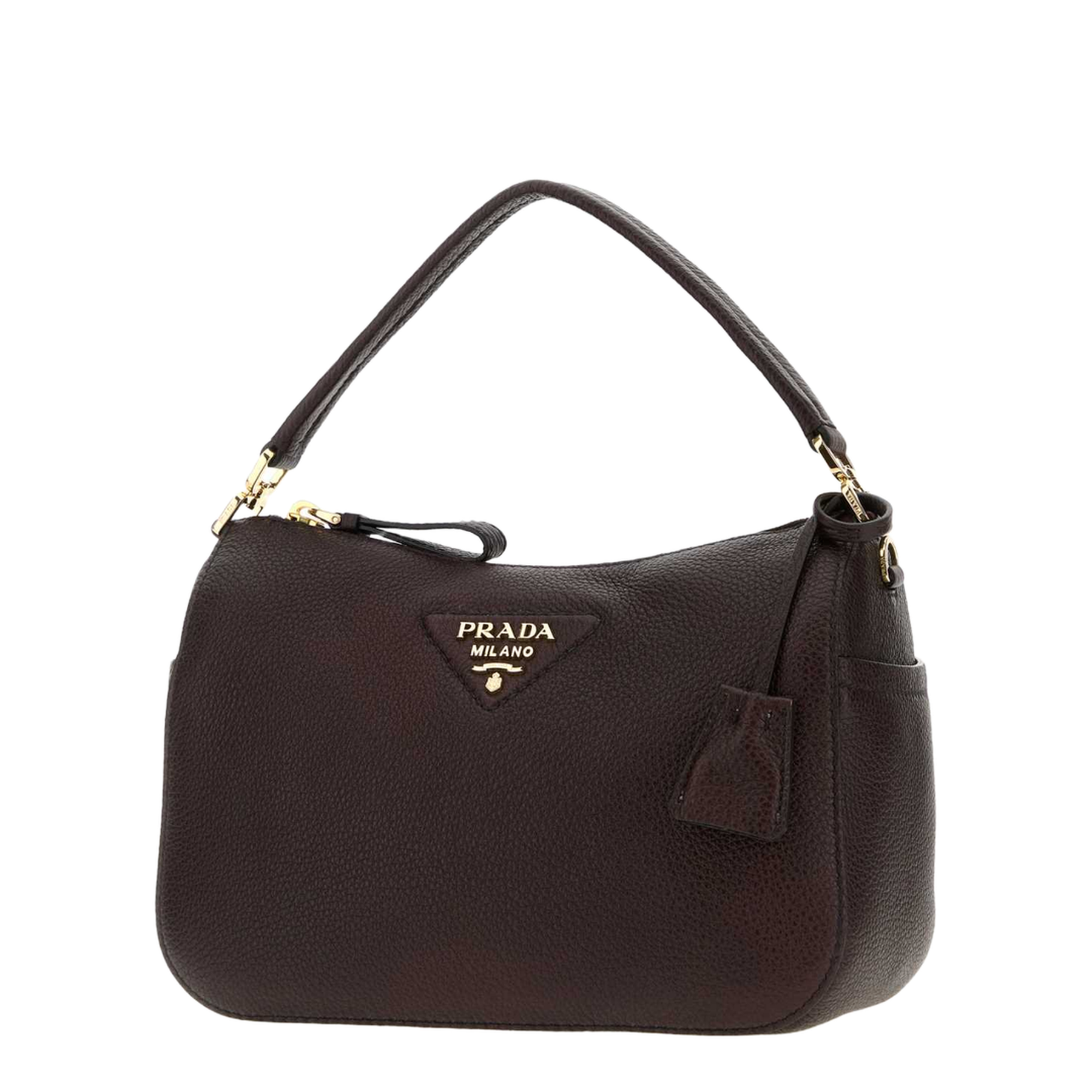 Small Leather Bag Small Calf Leather Handbag - Dark Brown