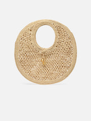 Jacquemus The Spiaggia Round Bag Raffia Circle Bag Natural