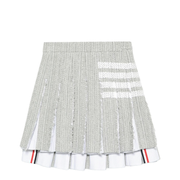 Pleated Tweed Skirt