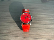 Rolex | Oysterdate Precision | 6494 | Steel | 34 x 42 mm | Leather | Red | Manual winding