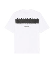 ALL SAINTS REDACT SS CREW ASHEN WHITE TSHIRT