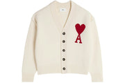 Ami Paris de Coeur Sweater Off White/Red