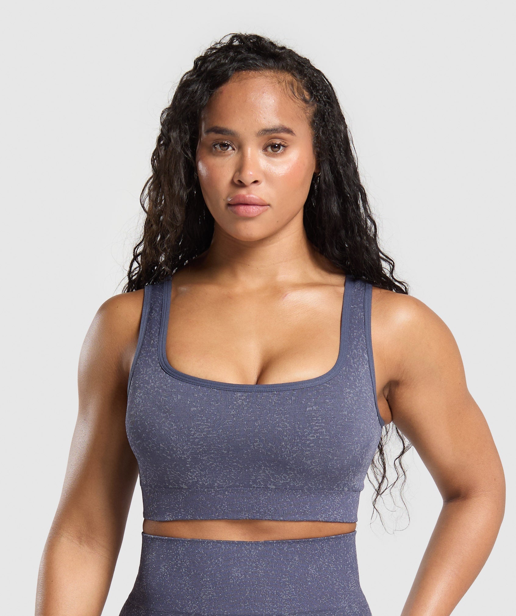 Gymshark Adapt Fleck Sports Bra - Weighted Purple/Metal Purple