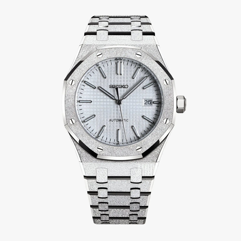 Royal Seikoak White Iced Out