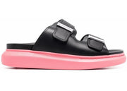 Alexander Mcqueen Hybrid Buckled Rubber Sandals Black Pink (Women'S)