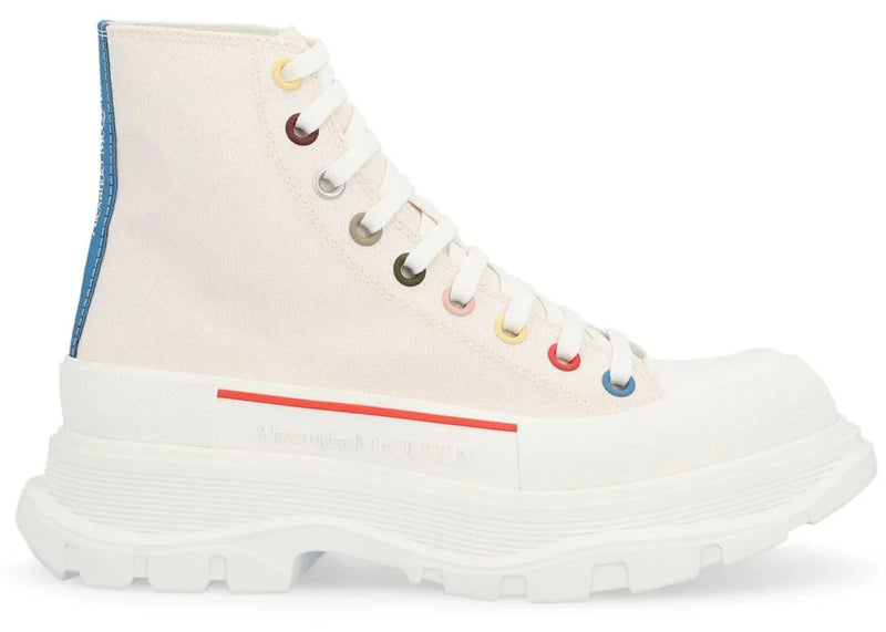 Alexander Mcqueen Tread Slick Boot White Multicolour (Women'S)