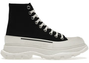 Alexander Mcqueen Tread Slick Lace Up Boot Black White