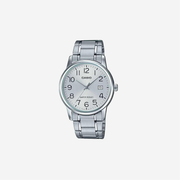 Casio MTP-V002D-7B Standard Analog Stainless Steel Date Silver Dial Watch