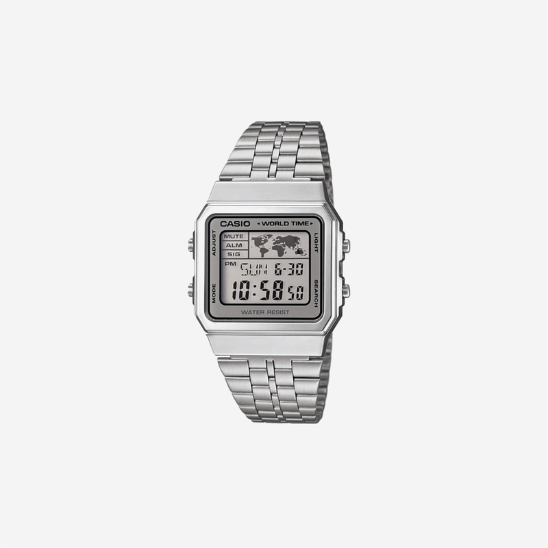 Casio A500WA-7 Classic Digital Display Quartz Silver Watch
