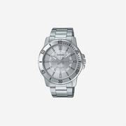 Casio MTP-VD01D-7CV Enticer Stainless Steel 24 Hour Silver Index Dial Casual Analog Sporty Watch