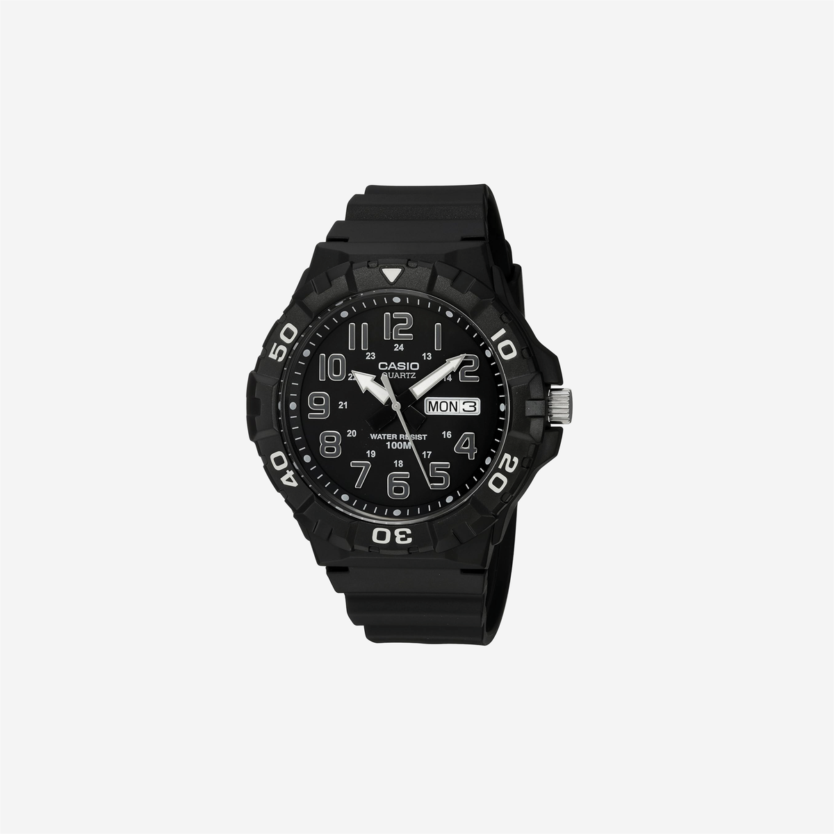 Casio MRW200H Sporty Design 100 Meter Water Resistance Date Display Rotary Bezel 3 Year Battery Analog Watch