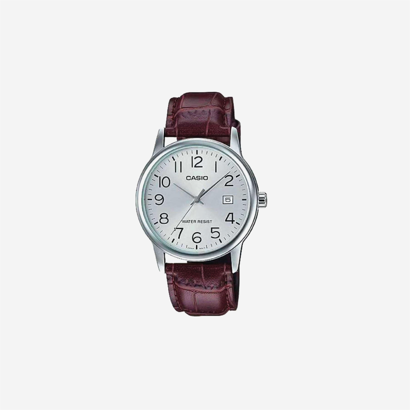 Casio MTP-V002L-7B2 Standard Analog Leather Band White Watch