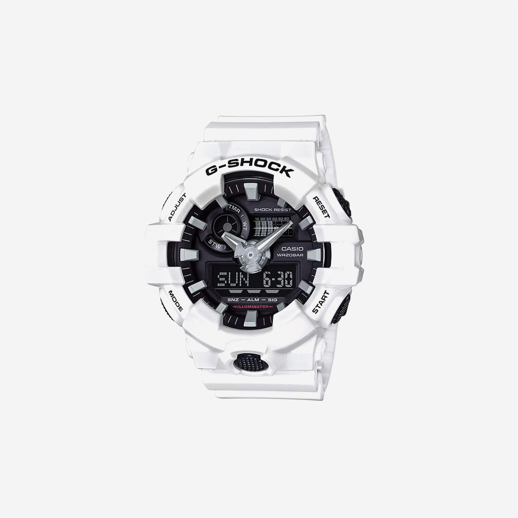 Casio G Shock GA-700-7ACR Quartz Resin Casual Watch White