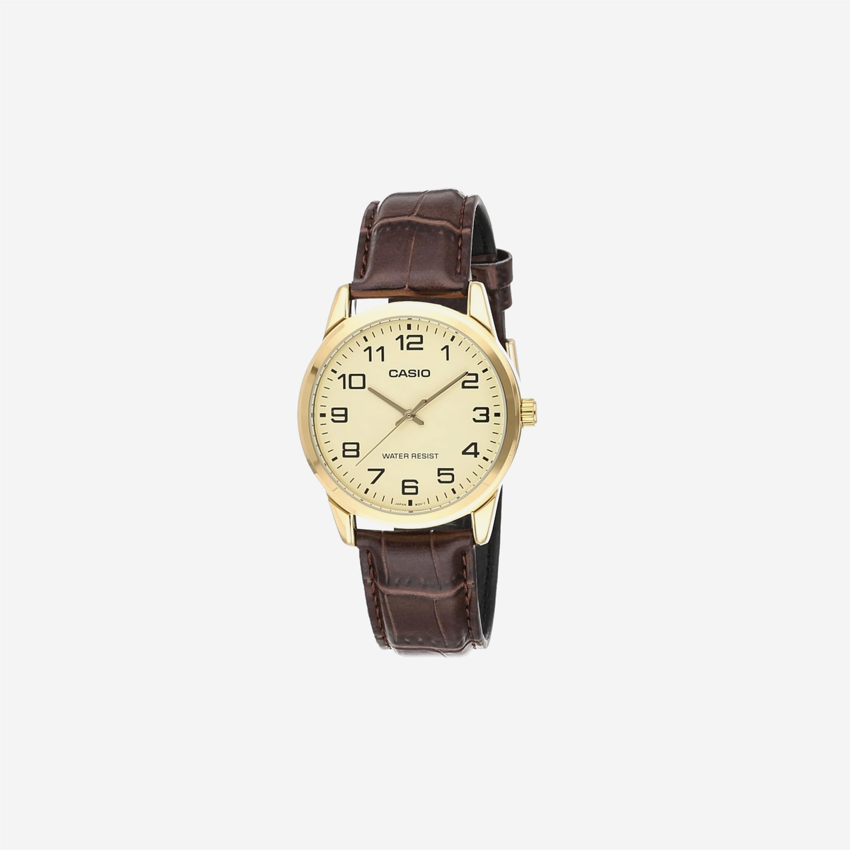 Casio Mtp-v001gl-9b Quartz Watch with Genuine Leather