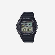 Casio Illuminator WS-1700H-1AV Black Resin Strap Tide Graph Moon Phase 10-Year Battery Digital Watch