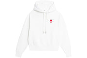Ami Paris Ami de Coeur Tonal Small ADC Classic Fit Hoodie White/Red