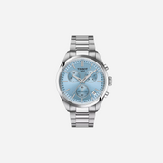 Tissot PR 100 Chronograph Blue Dial Silver Stainless Steel Watch