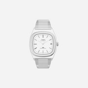 Timex Automatic 1983 E Line Reissue Silver Tone Dial Expansion Band Stainless Steel Watch