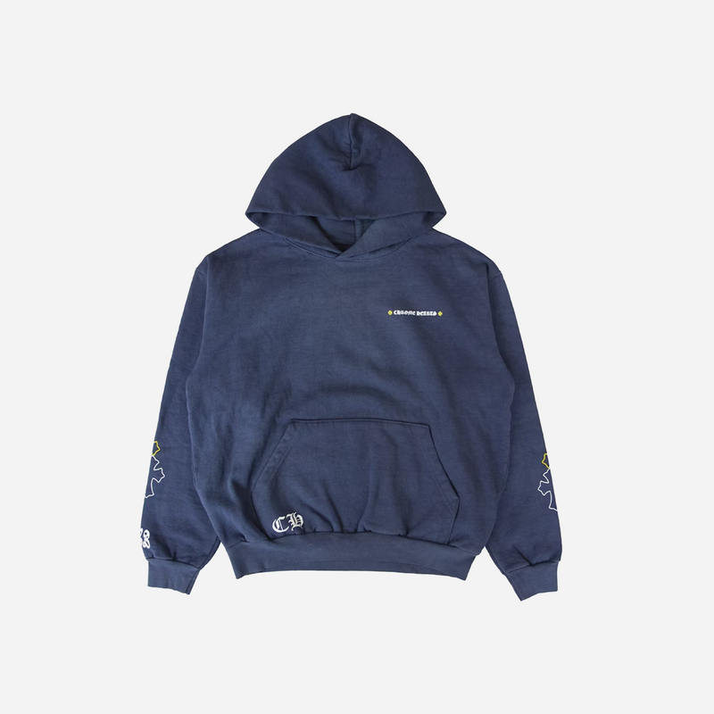 Chrome Hearts x Drake Certified Chrome Hand Dyed Hoodie Washed Blue (Miami Exclusive)