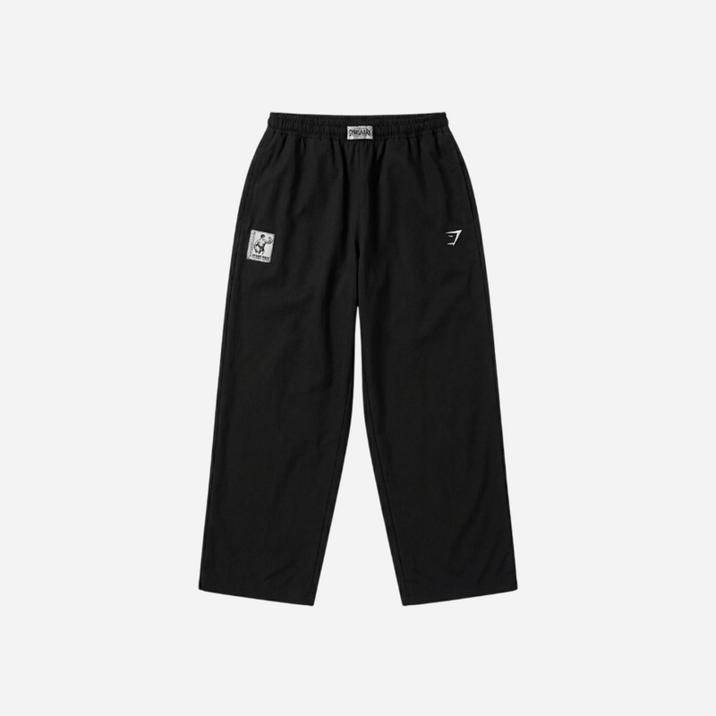 Gymshark Straight Leg Pumper Pants Black Oversized Fit