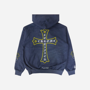 Chrome Hearts x Drake Certified Chrome Hand Dyed Hoodie Washed Blue (Miami Exclusive)