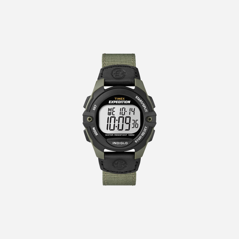 Timex Expedition Digital CAT5 Grey DIal Black Green Nylon Strap Watch