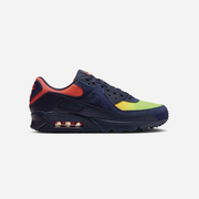 Nike Air Max 90 Blackened Blue Lemon Venom Hyper Crimson Gradient