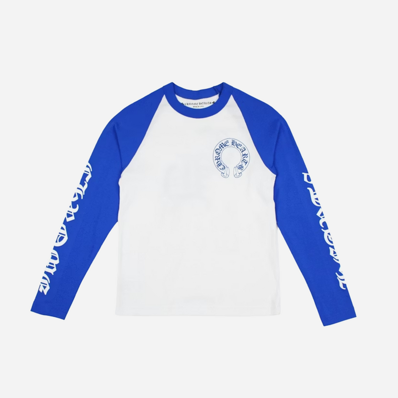 Chrome Hearts CH Baseball Shirt White Blue