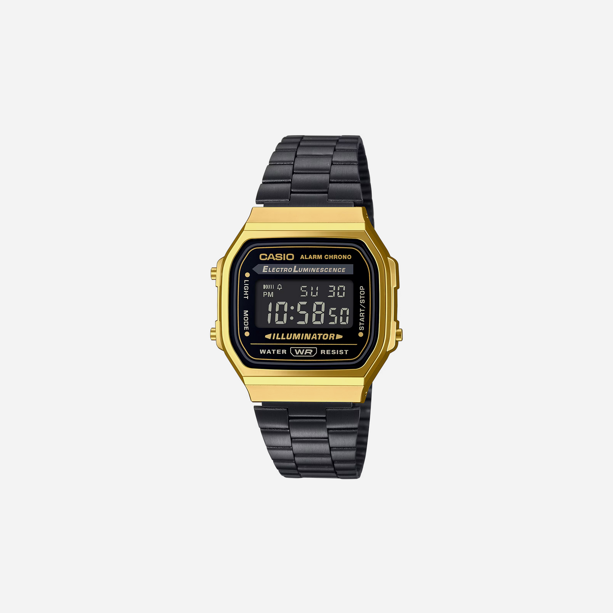 Casio Vintage A168WEGB-1BDF Quartz Black Dial Digital Stainless Steel Watch