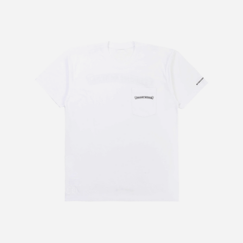 Chrome Hearts Scroll Logo Pocket T-Shirt White