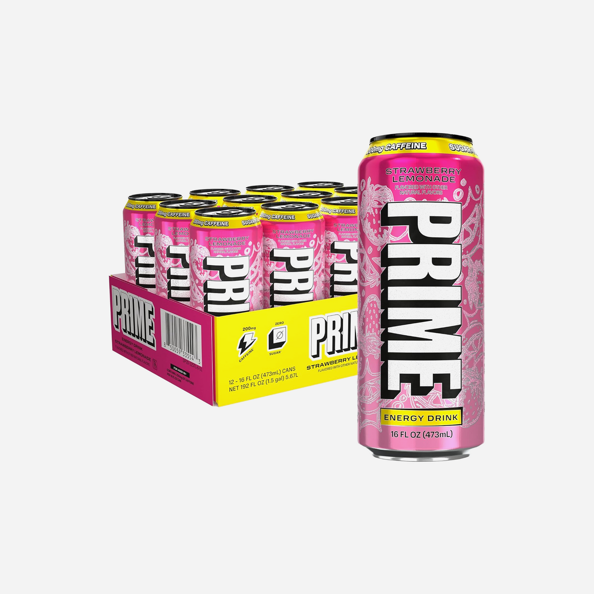 Prime Energy Strawberry Lemonade Sugar Free Energy Drink