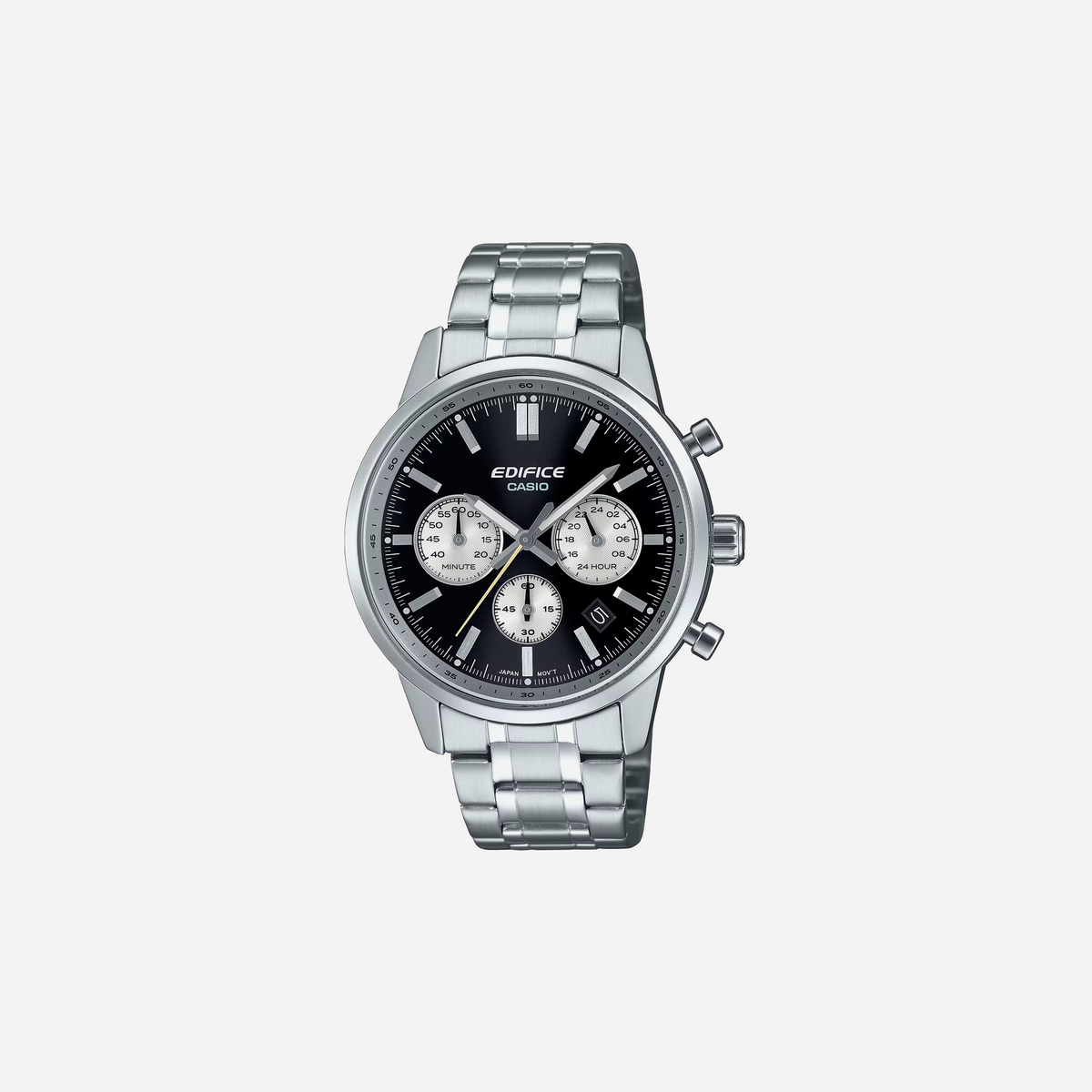 Casio Edifice EFR-575D-1ADF Quartz Black Dial Multi-Function Stainless Steel Watch