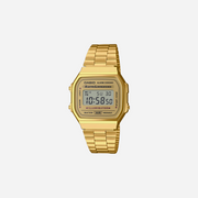 Casio Vintage A168WG-9 Quartz Gold Dial Digital Retro Style Stainless Steel Watch