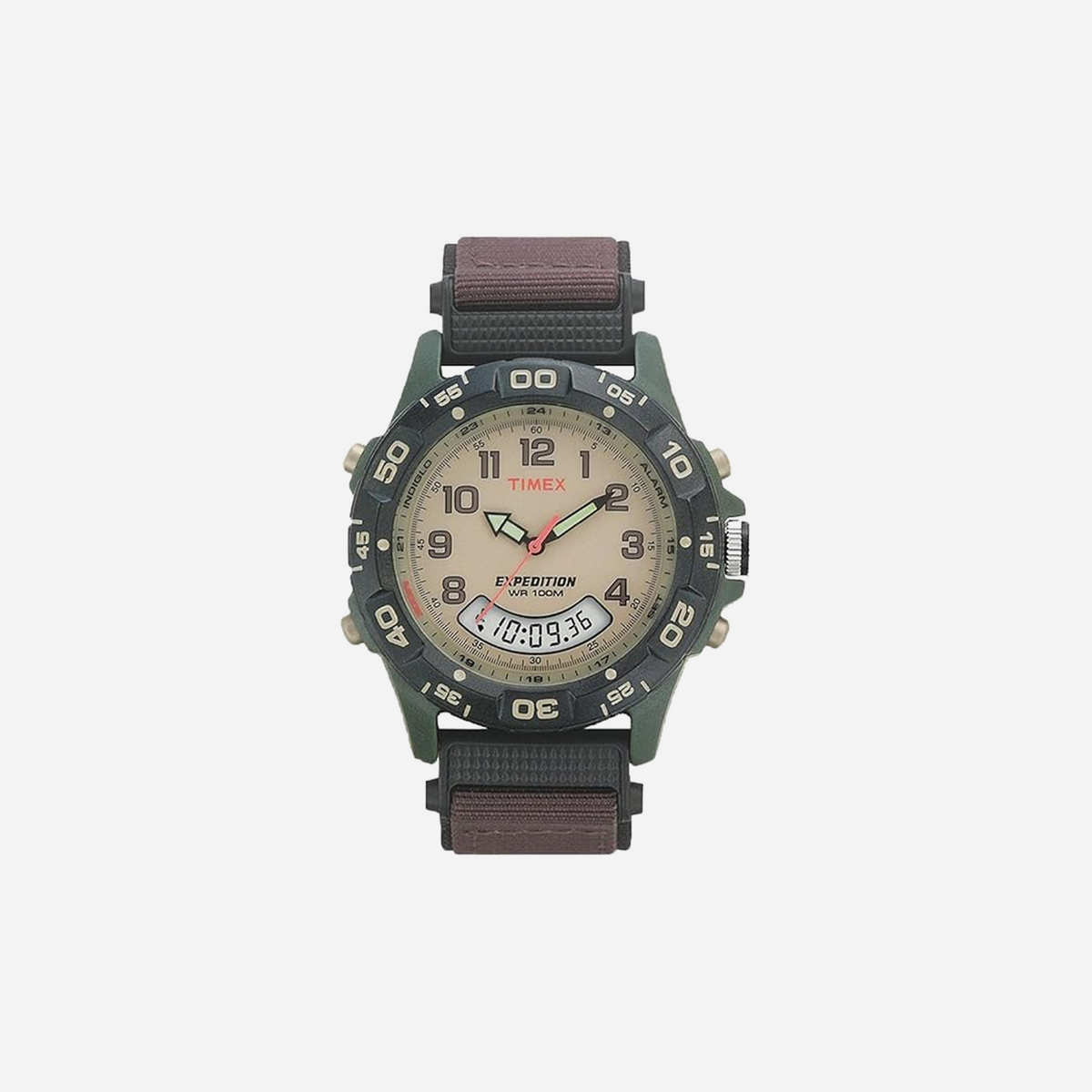 Timex Expedition Camper Tan Dial Brown Strap Watch