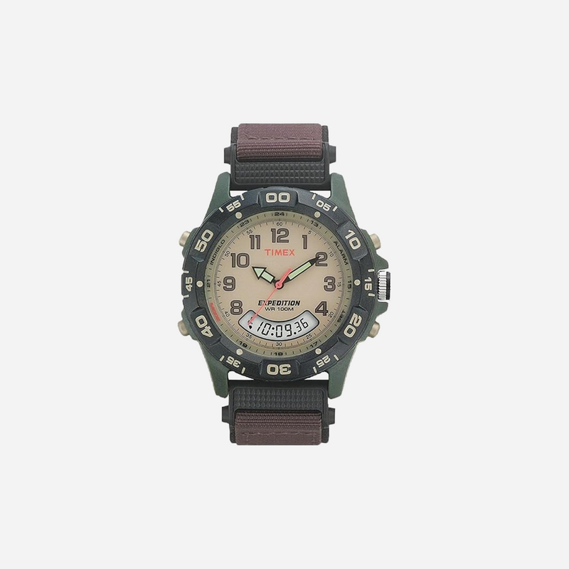 Timex Expedition Camper Tan Dial Brown Strap Watch