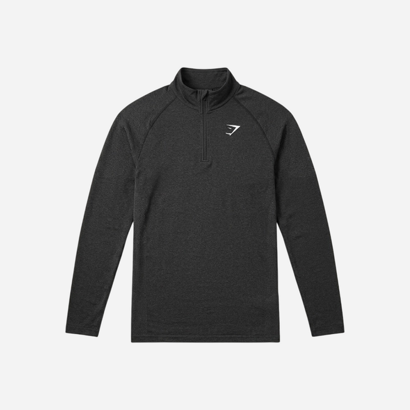 Gymshark Vital 1/4 Zip Black/Silhouette Grey Slim Fit