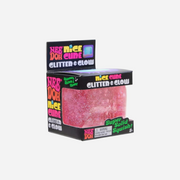 NeeDoh Nice Cube Glitter and Glow Squishy Fidget Toy Pink