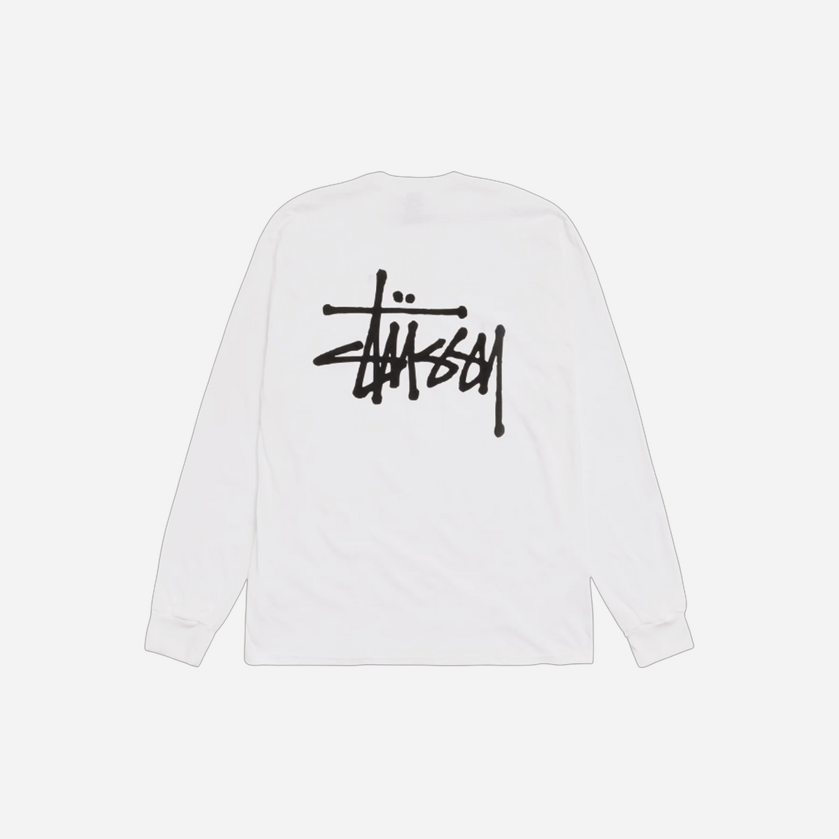 Stussy Basic Long Sleeve T-Shirt White
