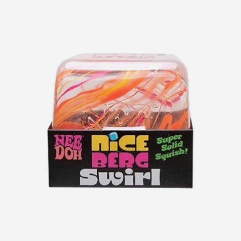 NeeDoh Jumbo Swirl Nice Berg Squishy Fidget Toy Orange