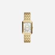 Fossil Raquel Three-Hand Date White Mother-Of-Pearl Dial Gold-Tone Stainless Steel Watch