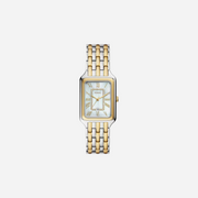 Fossil Raquel Three-Hand Date White Mother-Of-Pearl Dial Two-Tone Stainless Steel Watch