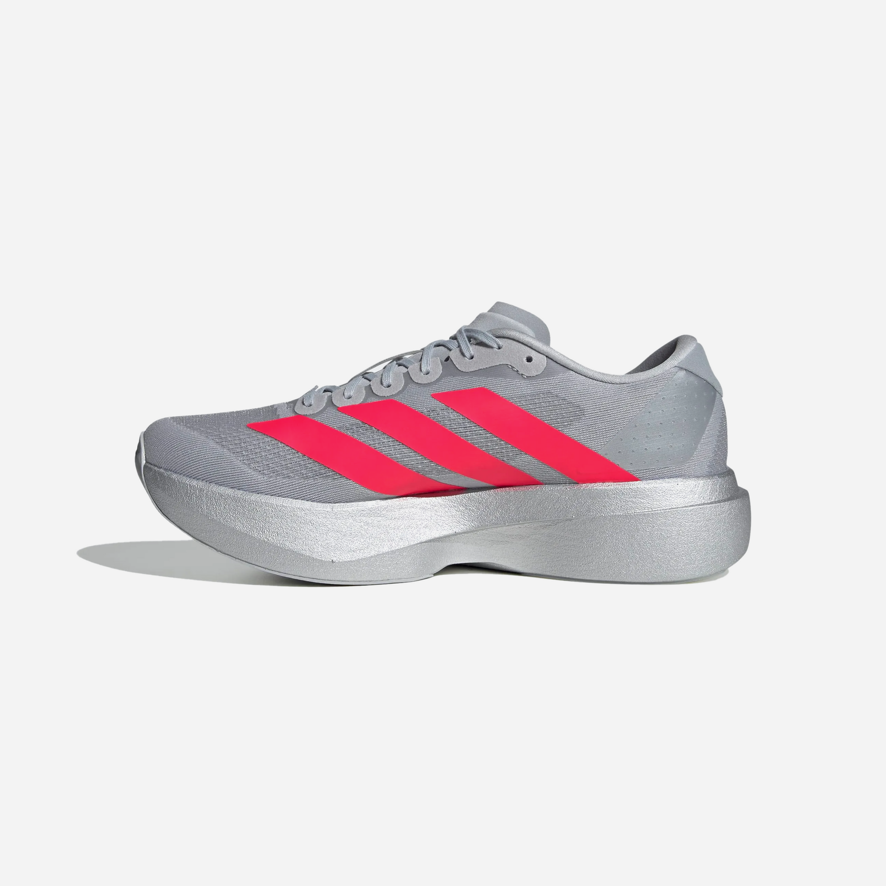 Adidas Adizero EVO SL Shoes Silver Metallic Lucid Red Iron Metallic