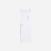 Chrome Hearts T Bar Rib Tank White Pink