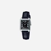 Casio Enticer LTP-V007L-1B Quartz Black Dial Analog Leather Watch WMNS
