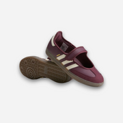 Adidas Samba Jane Maroon / Cream White / Gold Metallic