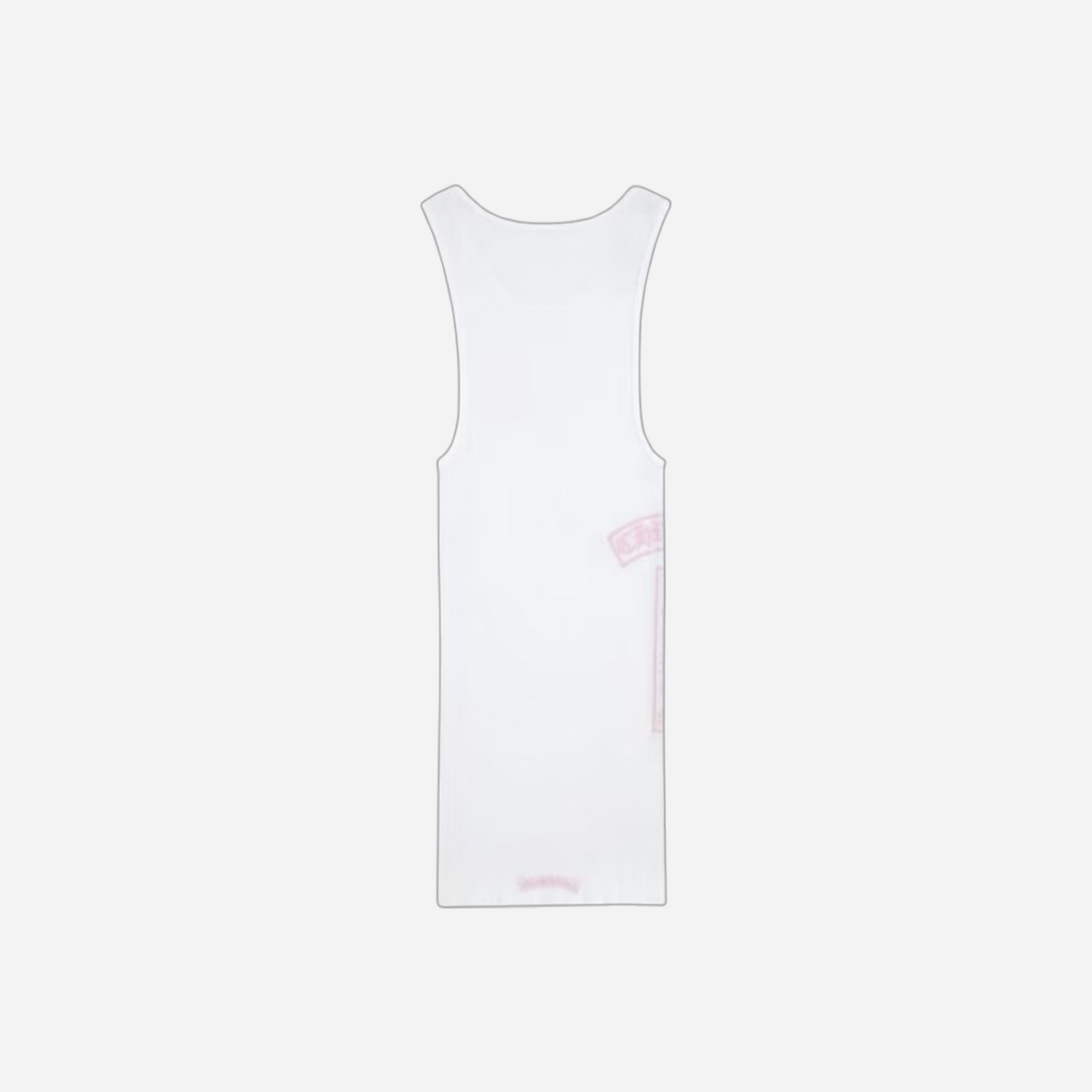 Chrome Hearts T Bar Rib Tank White Pink