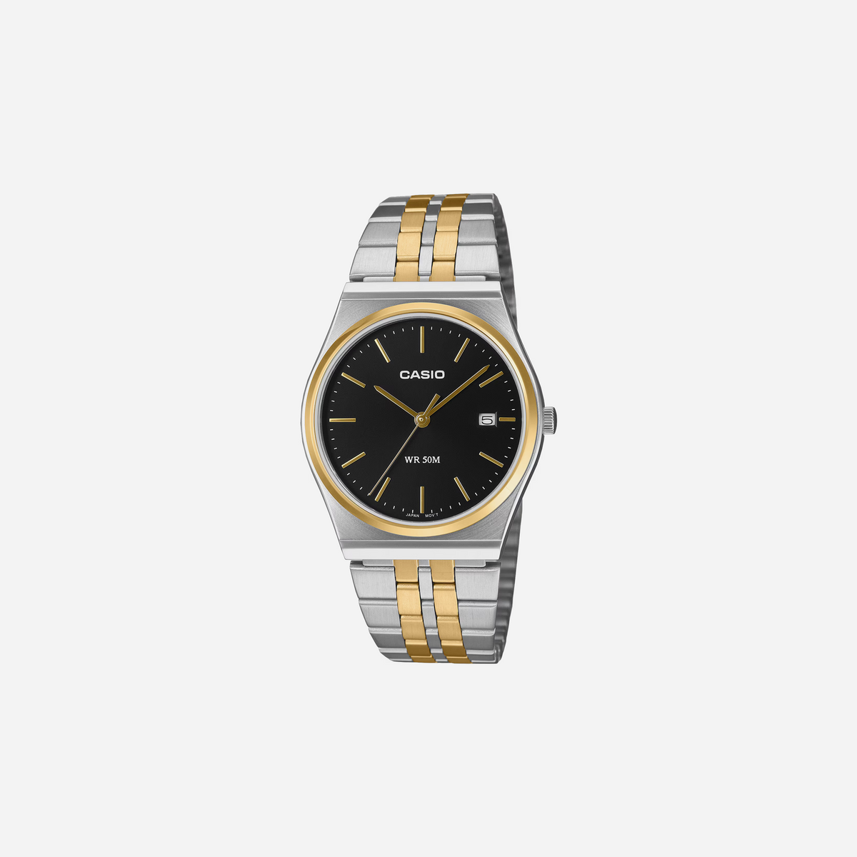 Casio MTP-B145SG-1AV Black Gold Dial Stainless Steel Watch